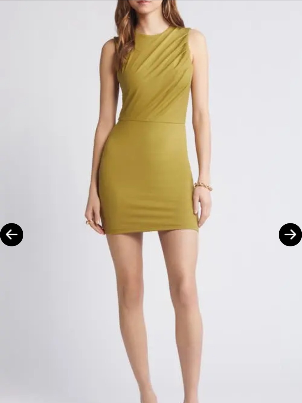 NWT Open Edit Sz XL Women’s Olive Green Pleated Sleeveless Mini Dress Ret $59!